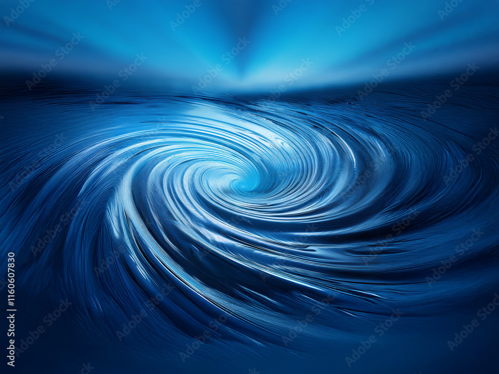 Aufkleber A mesmerizing vortex of swirling blues, creating a sense of depth and mystery.  Light emanates from the center, hinting at an unseen source.