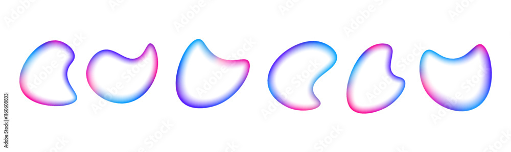 Poster abstract pastel neon holographic blurred grainy circle gradient on white background texture in png v