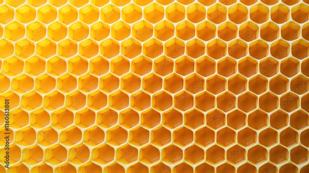 Poster close-up of a honeycomb structure showcasing hexagonal cells.