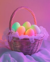 Osterei in einer modernen Farblandschaft