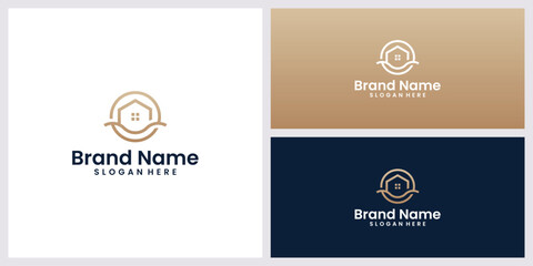 minimalist house line logo