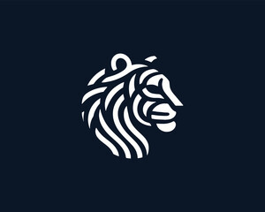 Tiger head, tiger face, logo design vector template. Black and white tiger logo vector illustration.