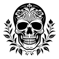 Fototapeta premium Skull Logo, Skull Tattoo, Skull Design, Skull Silhouette