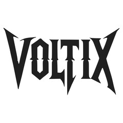 black metal voltix t shirt music sticker vector illustration template design