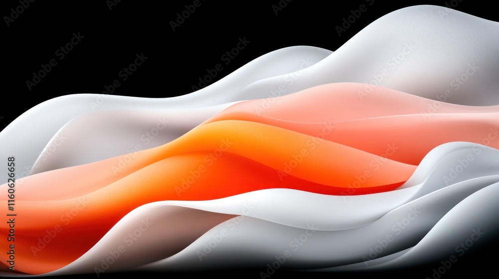 Poster abstract waves of color blending in a smooth, flowing design.