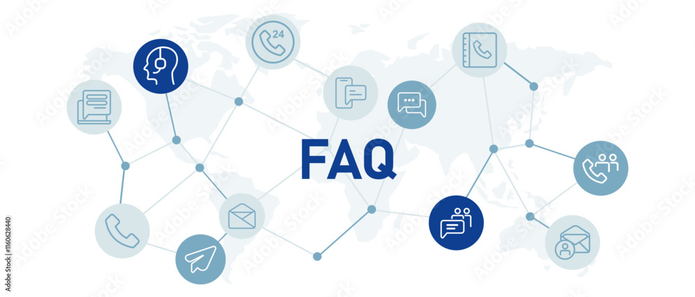 Poster faq frequently asked questions help information communication user guide support design outline know