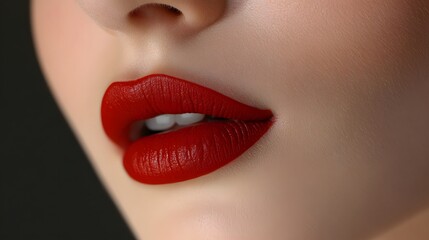 Fototapeta premium Classic red lips