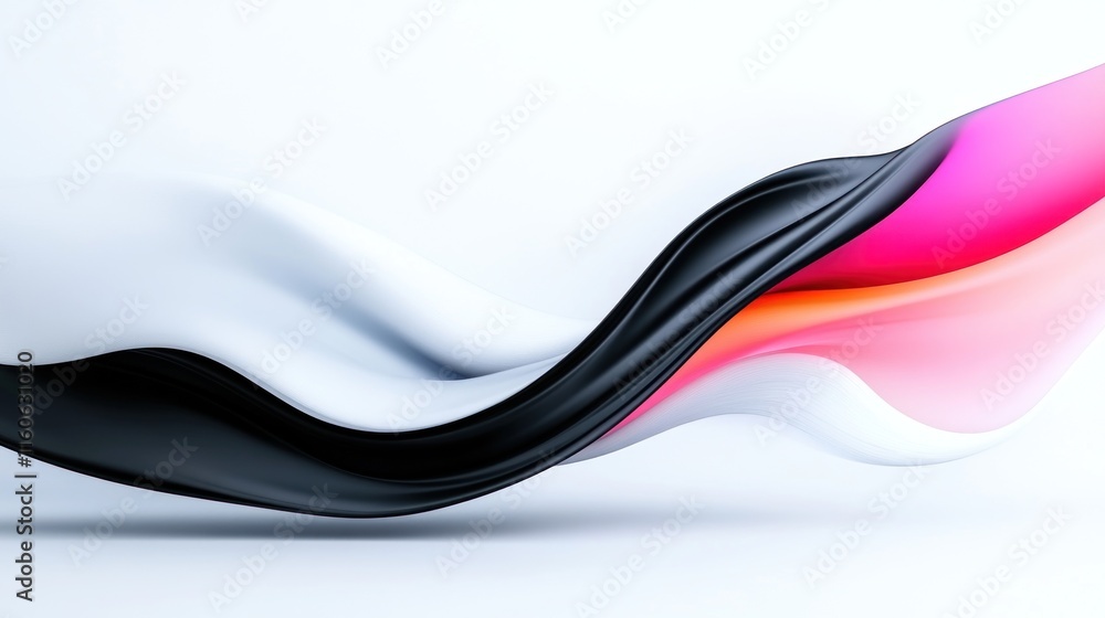 Poster abstract wave design with smooth gradients and flowing shapes.