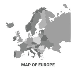 Vietnam Greyscale political map simple flat illustration