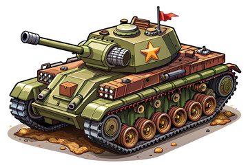 tank running in an explosion