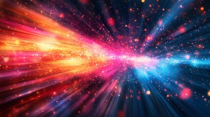 Fototapeta premium Colorful Dynamic Light Background, Generative AI