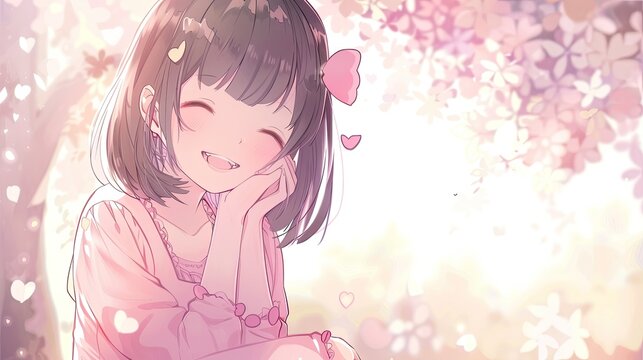 Valentine's Day cartoon illustration with two-dimensional style perfect for design projects