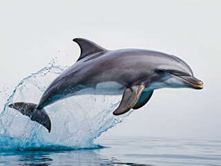Obraz premium a dolphin jumping out of the water