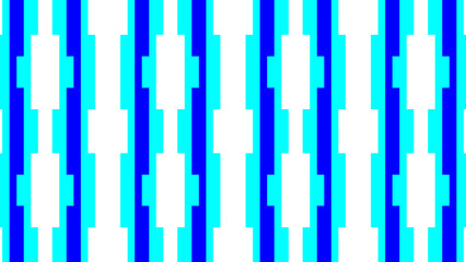 Abstract Blue And White Geometric Pattern With Vertical Stripes