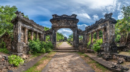 Obraz premium Ancient Ruins: A Path Through Time