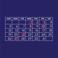 Calendar design concept