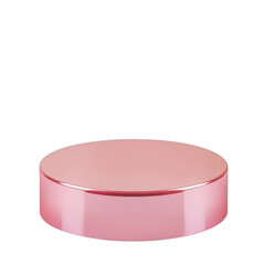 plastic, round pink podium on transparent background, photo