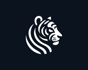 Tiger logo design vector template.