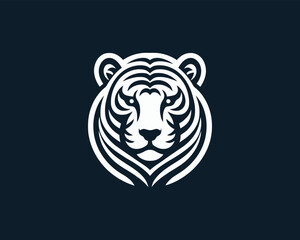 Tiger logo design vector template.