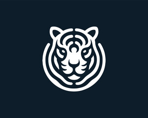 Tiger logo design vector template.