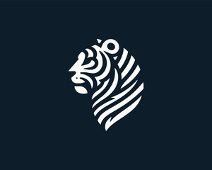 Tiger logo design vector template.