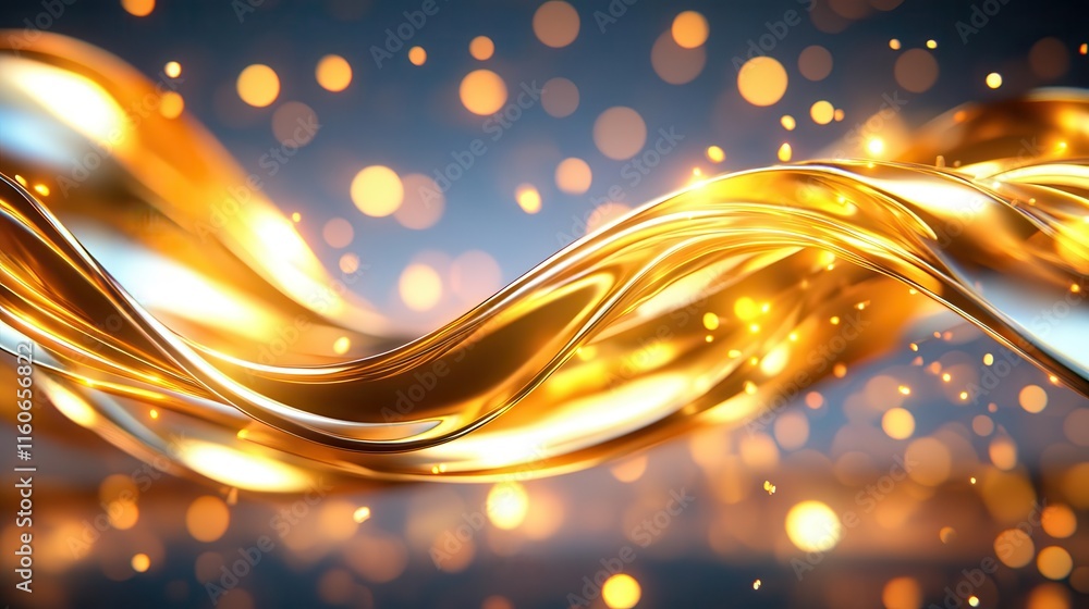 Poster abstract flowing ribbons of light creating mesmerizing patterns, dynamic energy visuals, captivating
