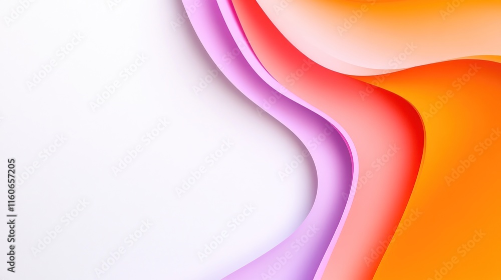 Poster abstract design with flowing colors in gradients.
