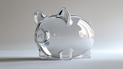 Unique glass piggy bank showcasing a pure white design for saving coins