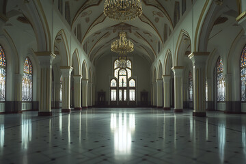 Obraz premium Majestic Interior of a Grand Hall