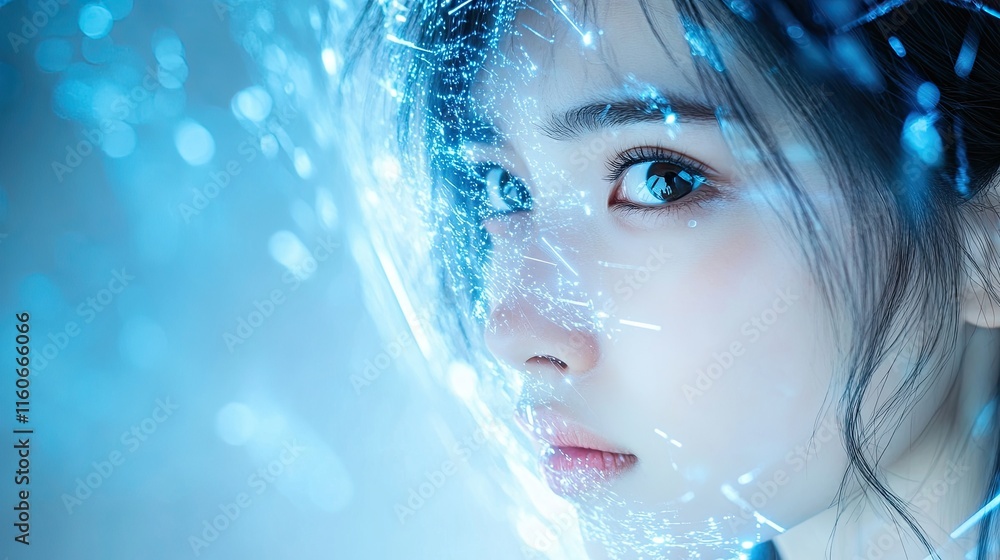 Aufkleber Exploring the Mysteries of Perception in a Four-Dimensional Universe