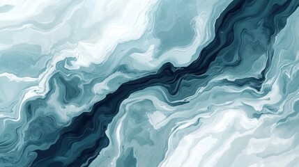 Obraz premium Abstract teal and white marble texture.