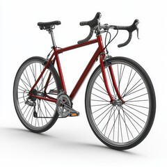 Bicycle Isolated on White Background: Transportation, Outdoor Recreation, Eco-Friendly Travel, Minimalist Design