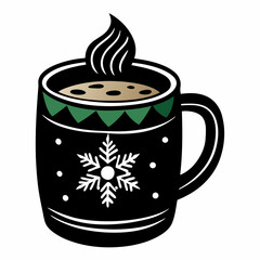 Christmas Coffee Mug Black silhouette