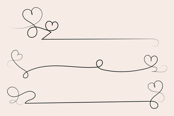 Flourishes Swirls, Valentines heart divider separator line, Valentines Day hearts Swirls divider svg, Filigree curly Calligraphic Heart, Fancy Line Flourishes Swirls hearts, curve romantic love 