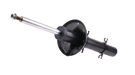 Car shock absorber isolated on white background.