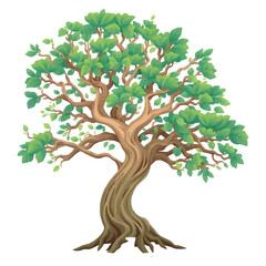 Plam tree vector with roots