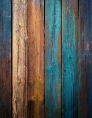 Naklejka premium planches de bois vintage peinte en ia, background retro