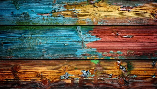 planches de bois vintage peinte en ia, background retro