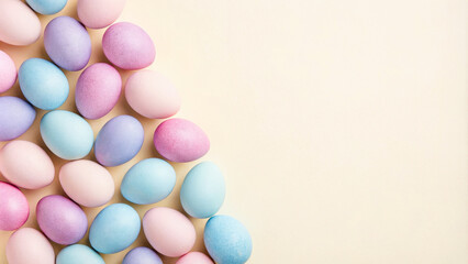 Obraz premium a bunch of pastey colored eggs