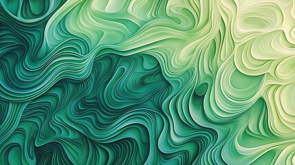 Fototapeta premium Abstract organic green lines as wallpaper background