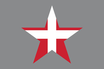Fototapeta premium Denmark flag sign, Denmark flag vector graphic, Denmark country flag is a symbol of freedom, National Denmark flag, vector illustration 