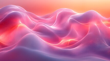 Obraz premium A Captivating Display of Soft Pink Glowing Light Lines Flowing Elegantly Against a Subtle Background