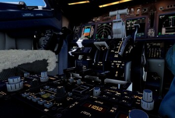 Electronic systems of an aircraft. Airplane Instruments primary flight display