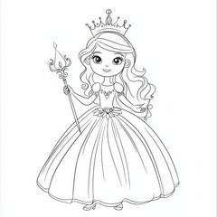 Fairytale Princess coloring page