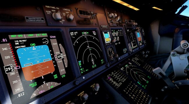 Electronic systems of an aircraft. Airplane Instruments primary flight display. Digital Flight Control Systems with Advanced Aviation Electronics Interface