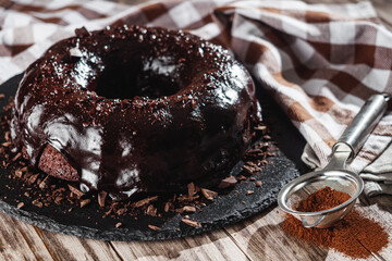 Chocolate Vanilla Marble Cake with Ganache Glaze A Decadent and Beautiful Dessert