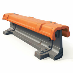 Fototapeta premium Industrial Safety Barrier with Orange Top in Modern Design