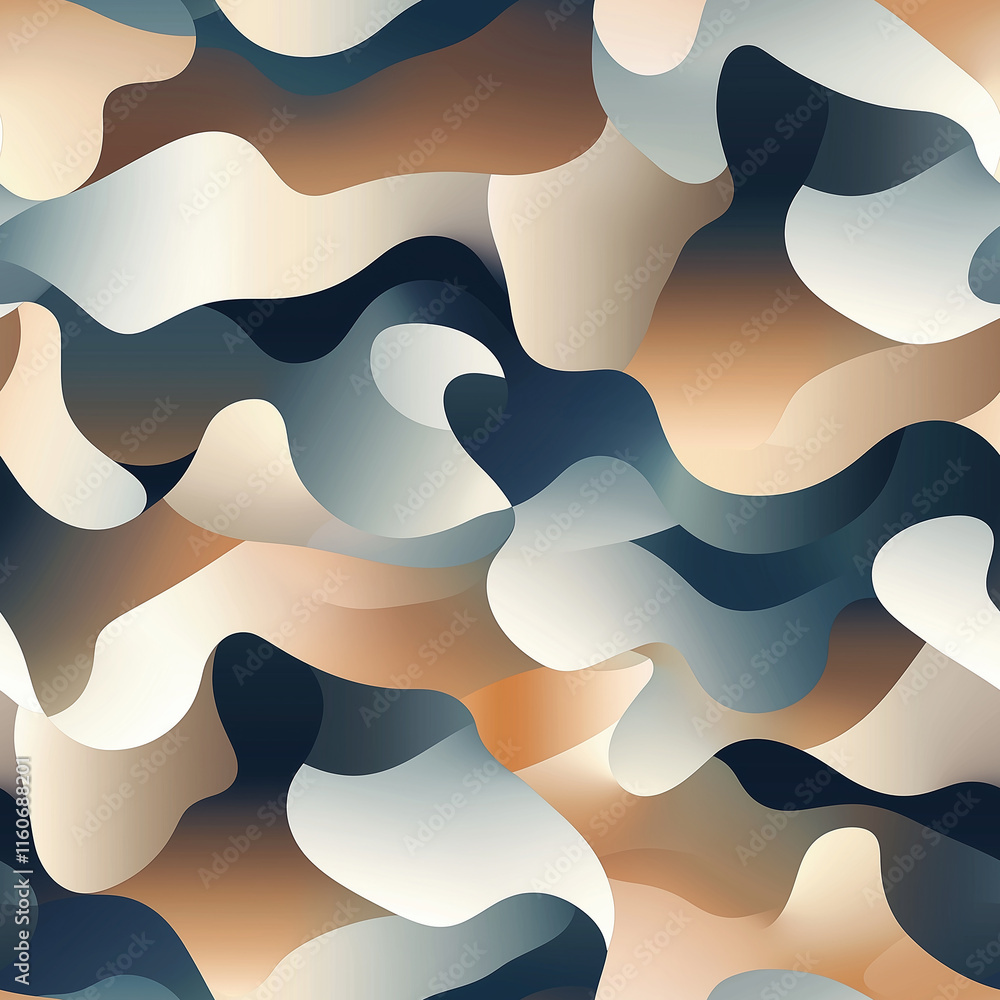 Poster trending modern seamless pattern design abstract geometric shapes digital art contemporary style ove