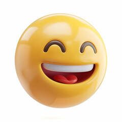 Happy Smiley Face Icon with Bright Yellow Color and Joyful Expression
