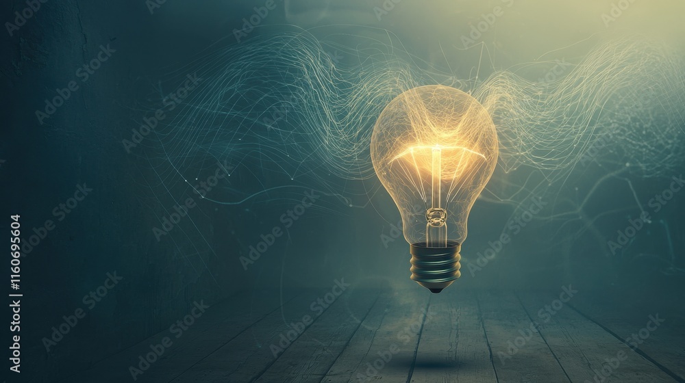 Aufkleber illuminating ideas a conceptual exploration of innovation in technology abstract setting visual cont